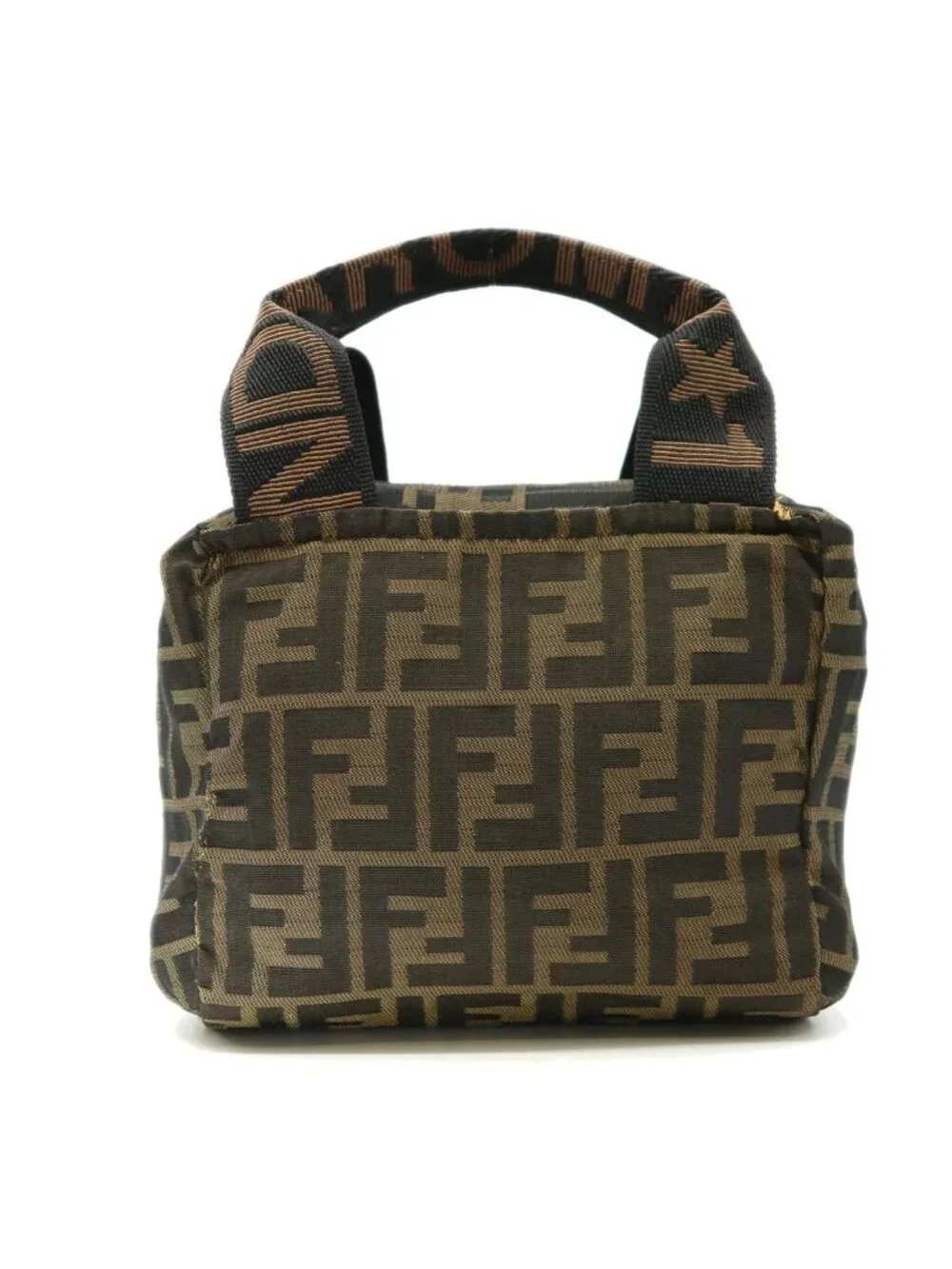 Fendi Zucca Handbag Pouch Inventory Nylon Khaki